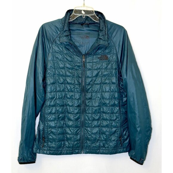Men’s The North Face Thermoball Full Zip Long Sleeve Quilted Puff Green Jacket S - Picture 2 of 15